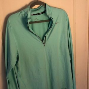 Mint green Nike dri-fit long sleeve.